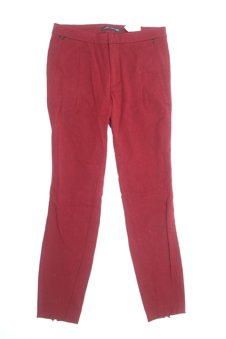 Pantalones de Zara de la talla S, de color burdeos