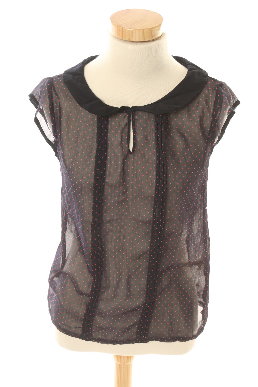 Blouse à manches courtes Camaieu de la taille 36, de couleur bleu marine