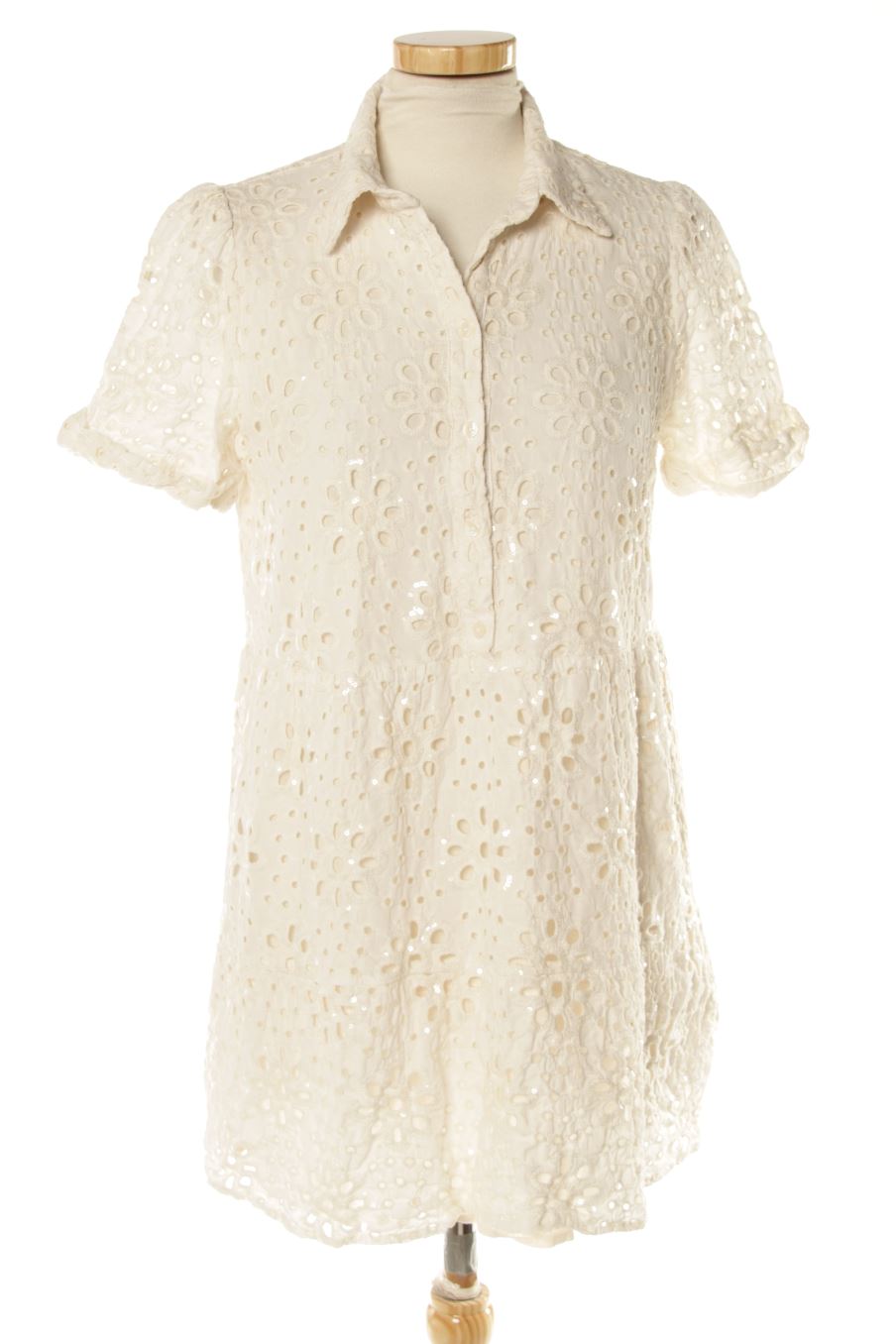 Robe casual Desigual de la taille M, de couleur blanc