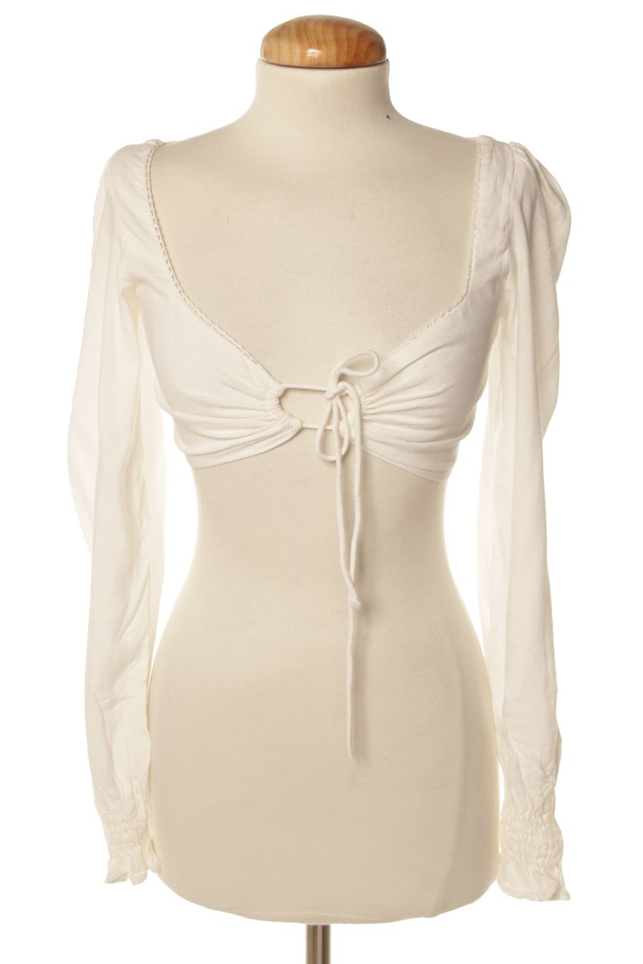 Top de Bershka de la talla S, de color bianco