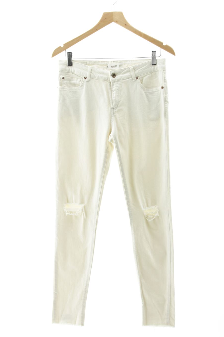 Jeans Mango de la taille 40, de couleur blanc de denim