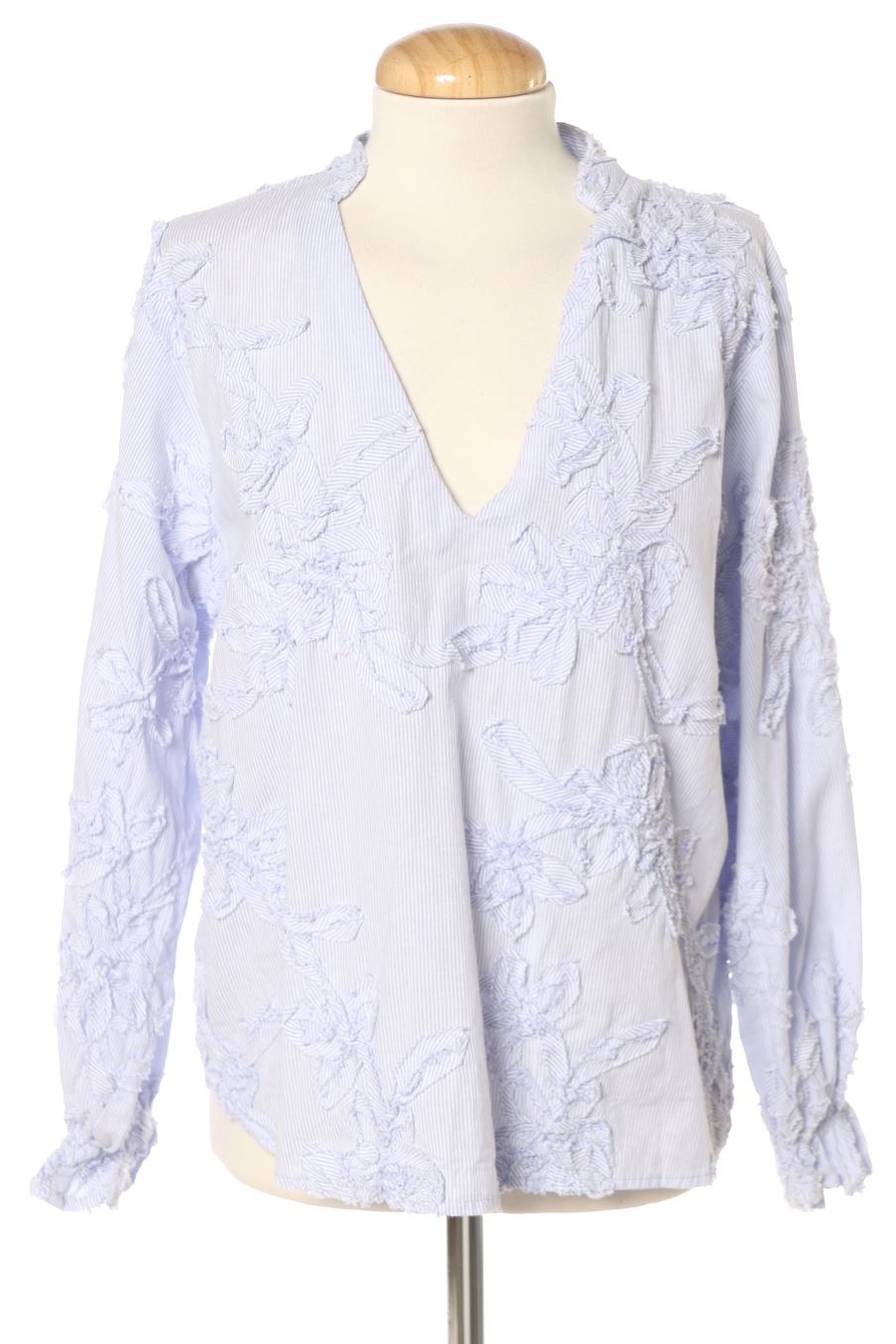Blusa de manga larga de Zara de la talla S, de color azul