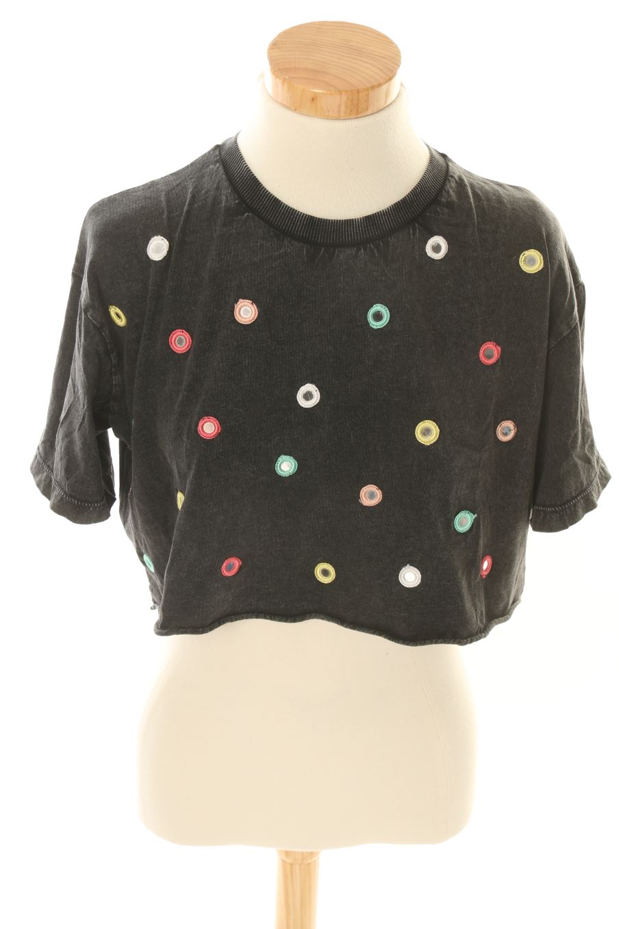 T-shirt Bershka de la taille S, de couleur gris