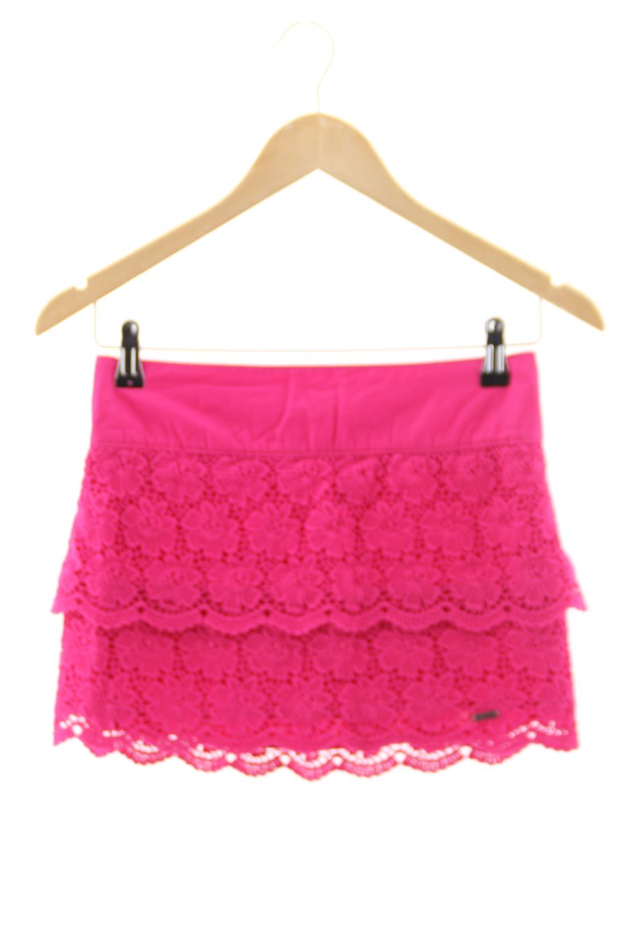 Aufwändiger Rock von Hollister Größe S, Farbe Rosa, für