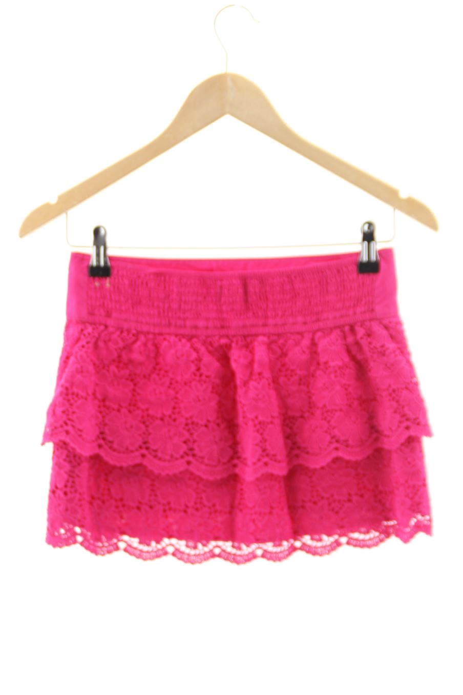 Aufwändiger Rock von Hollister Größe S, Farbe Rosa, für