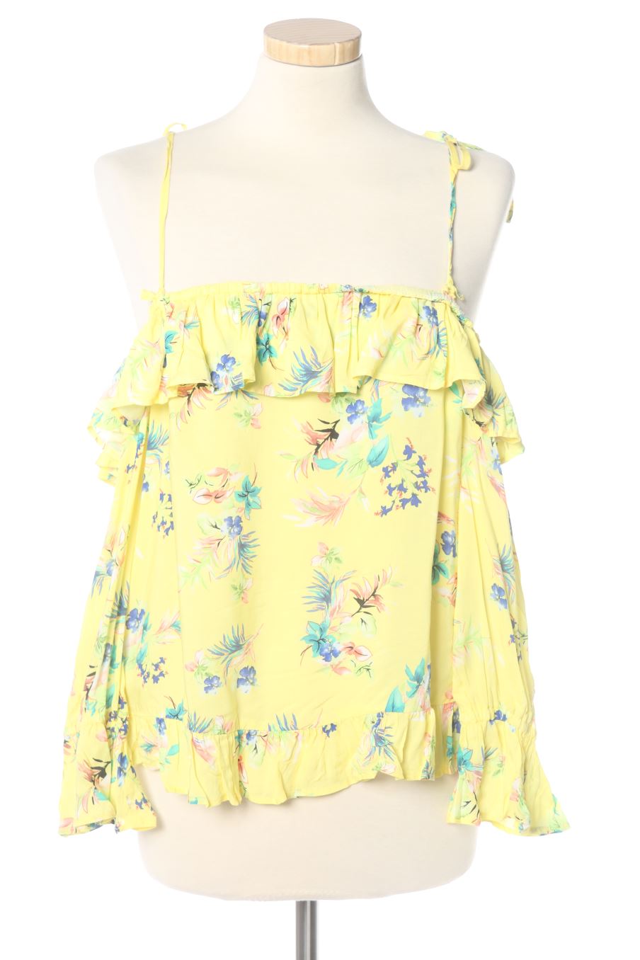 Kurzärmelige Bluse von Mango Größe M, Farbe Geblümt, für