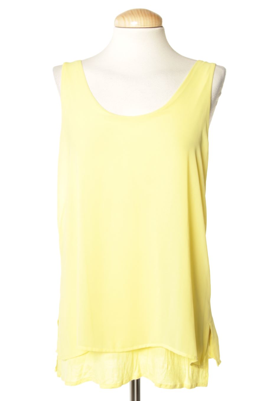 Top de Mango de la talla M, de color amarillo