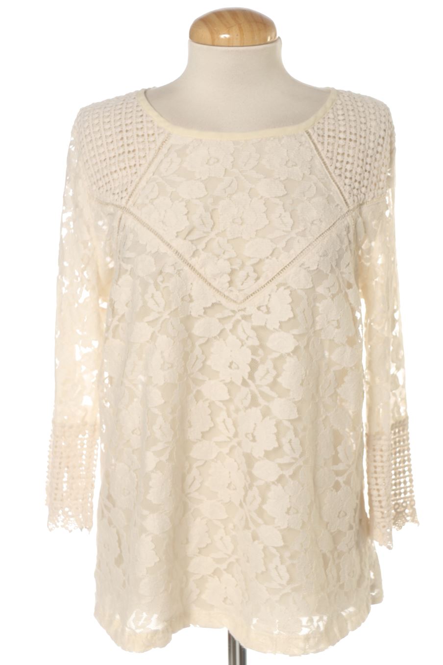 Blusa a maniche lunghe de Mango de la talla XL, de color bianco