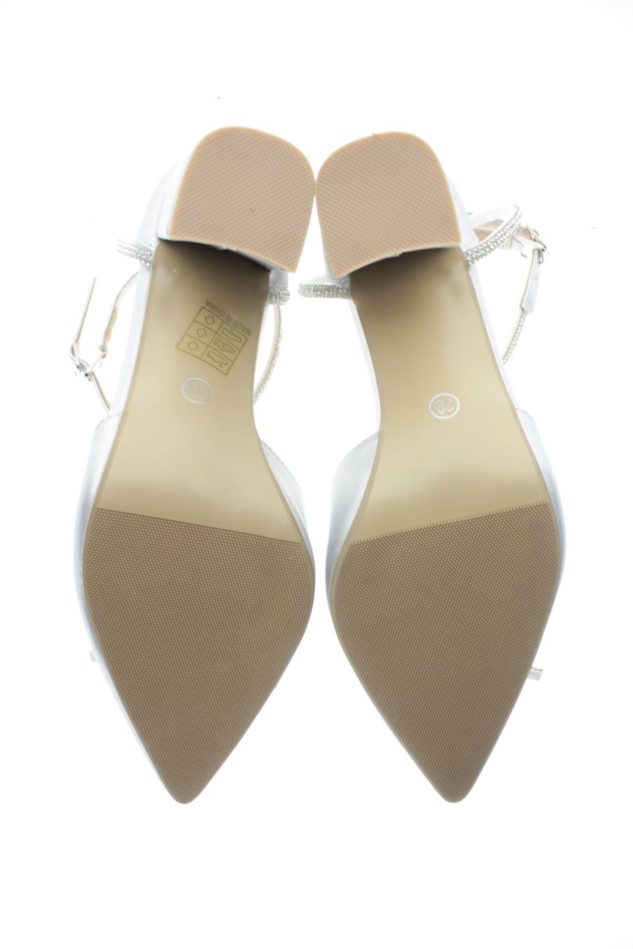Sandalias tacon de PERCENTIL de la talla 39, de color gris de