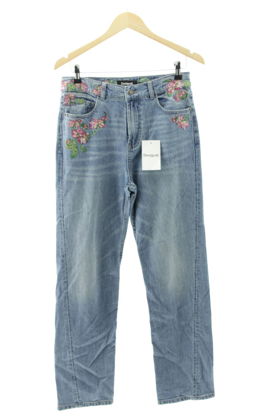 Jeans Desigual de la taille 38, de couleur bleu de denim