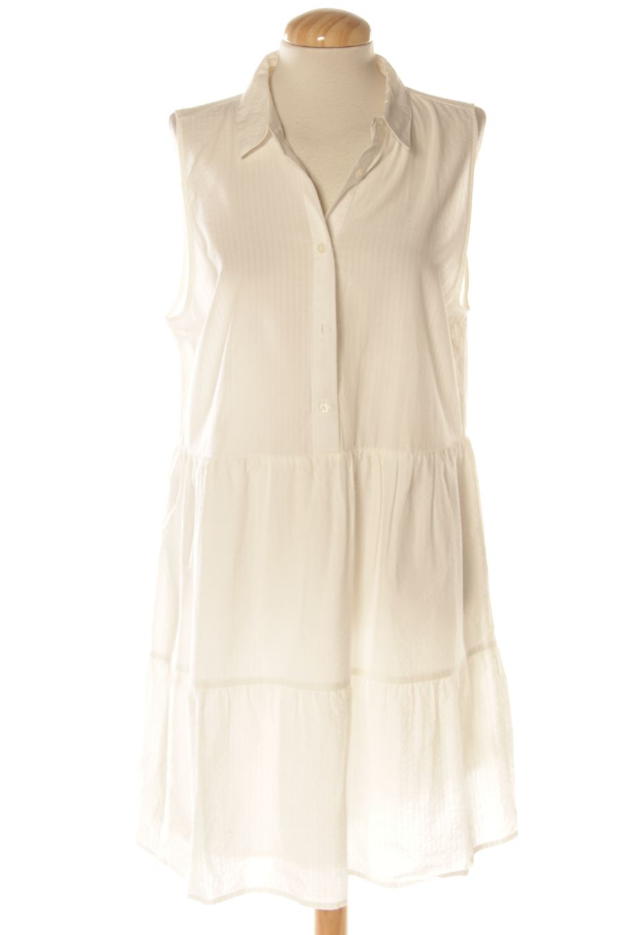Robe casual Stradivarius de la taille L, de couleur blanc