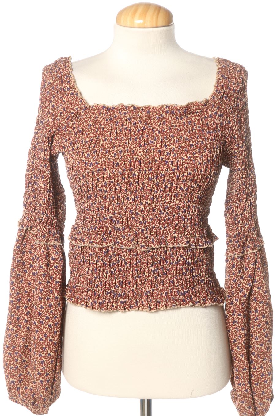Langärmelige Bluse von Nüd Größe S, Farbe Aufdruck, für