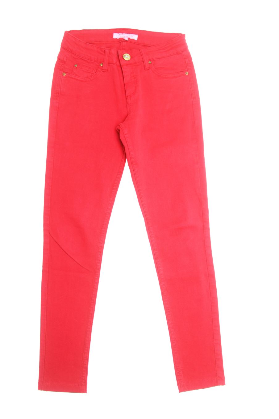 Vaqueros de inside girls de la talla 36, de color rojo de ropa vaquera