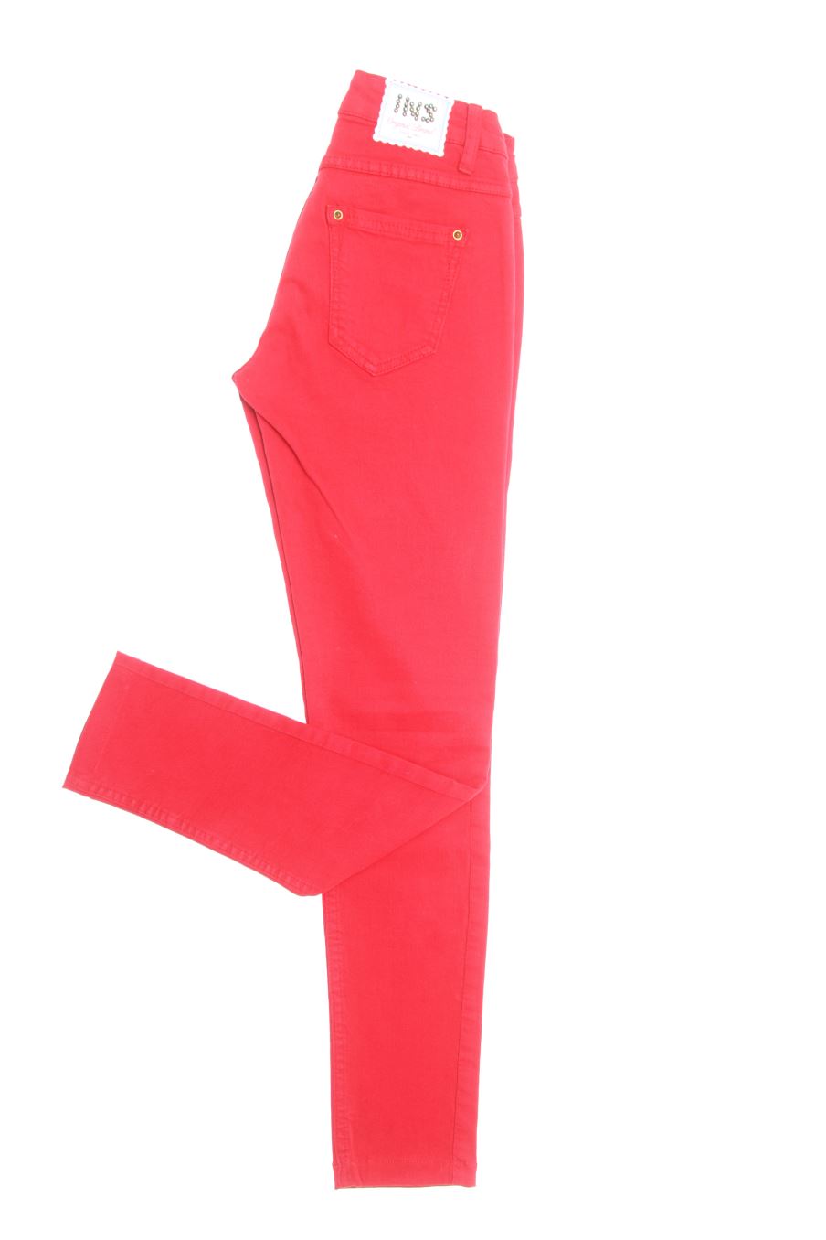Vaqueros de inside girls de la talla 36, de color rojo de ropa vaquera