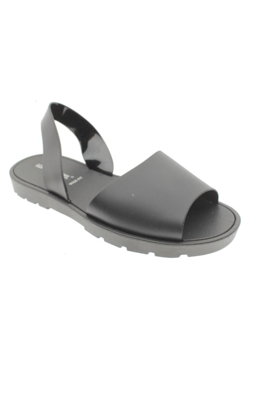 Sandalias planas de LONDON REBEL de la talla 37, de color negro de