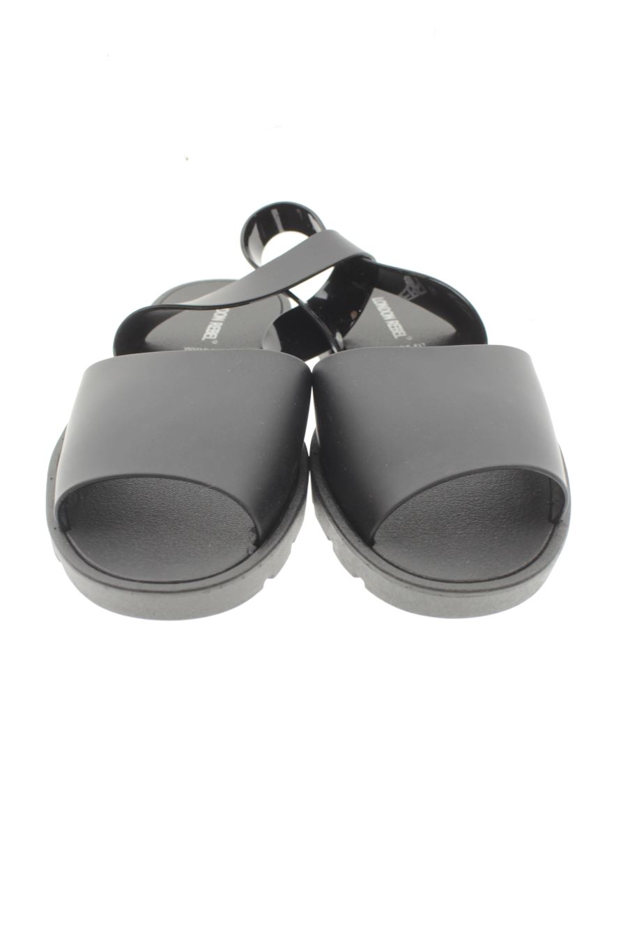 Sandalias planas de LONDON REBEL de la talla 37, de color negro de