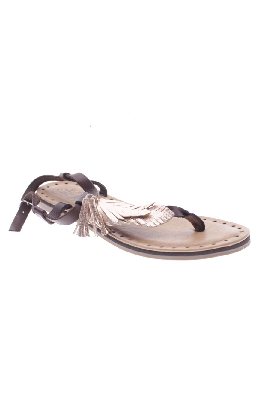 Sandalias planas de Life is Beautiful by Daniela de la talla 40, de color marrón de