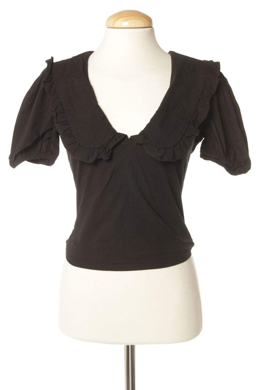 Blusa de manga corta de Stradivarius de la talla S, de color negro