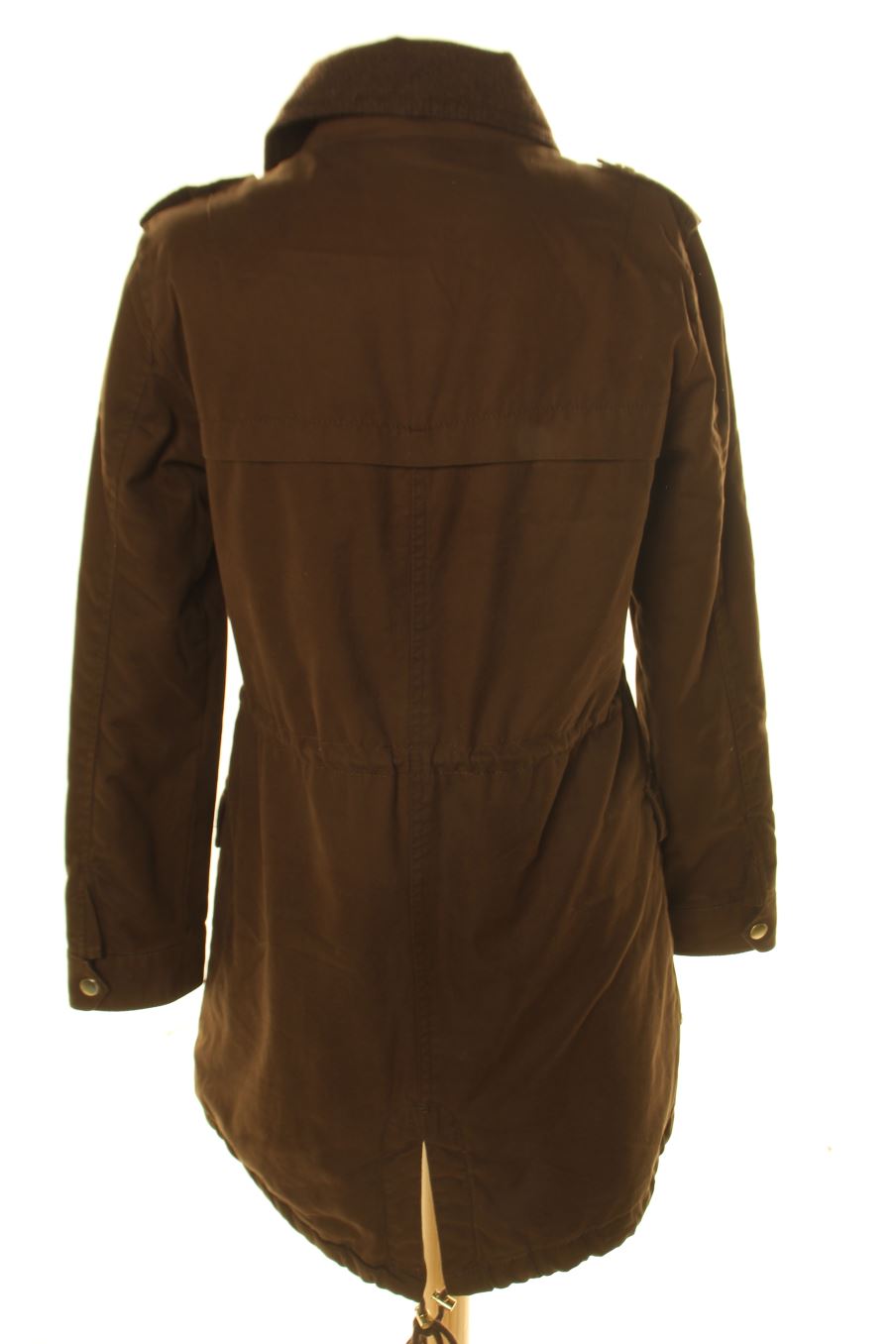 Abrigo de Zara de la talla S, de color marrón