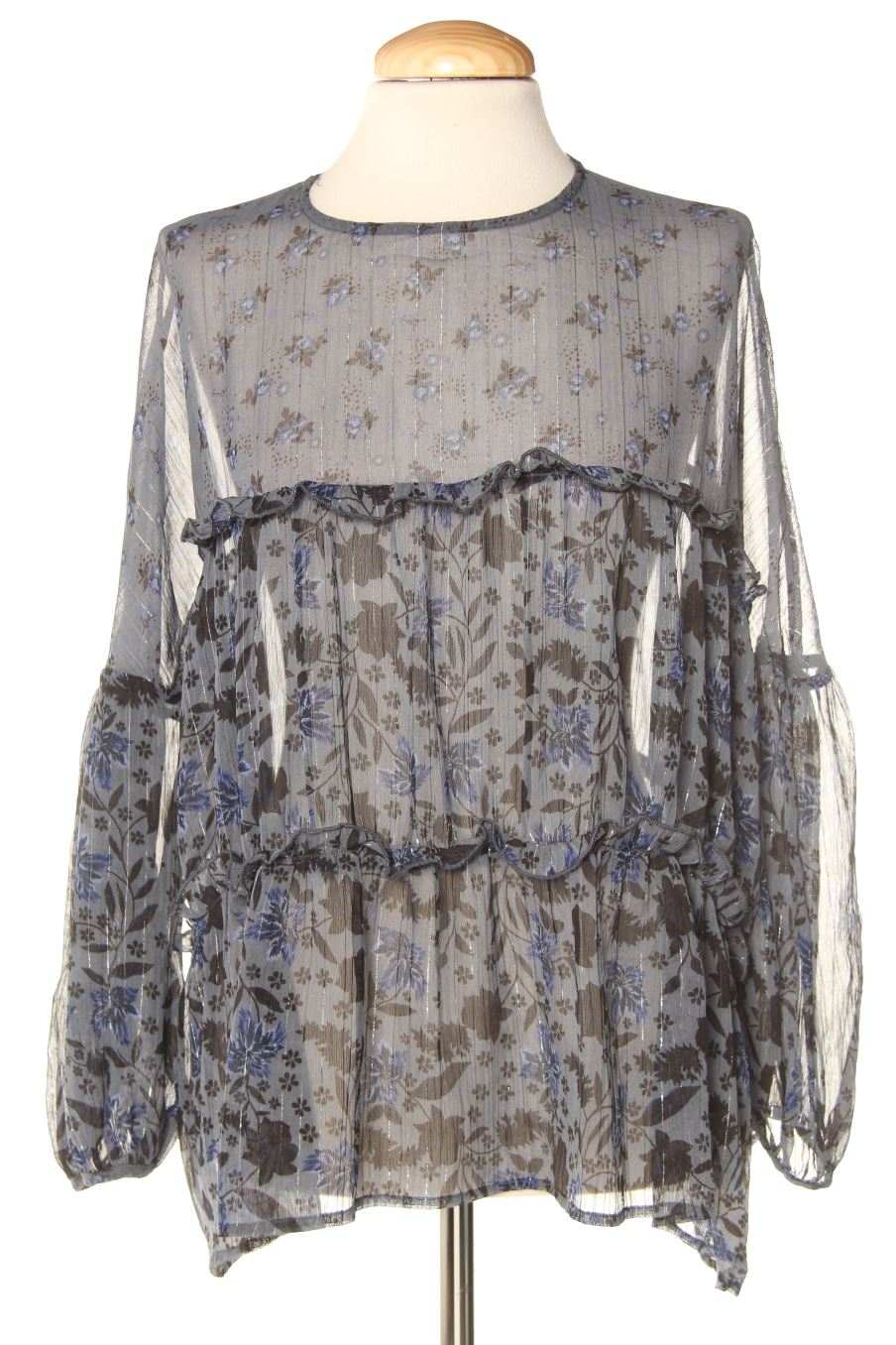 Blouse à manches longues Zara de la taille XS, de couleur fleurs