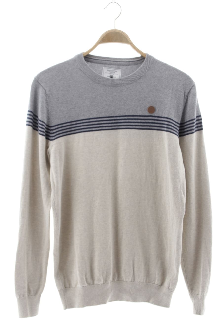 Pull Homme Springfield à Rayures – Manches Longues, Coupe Décontractée