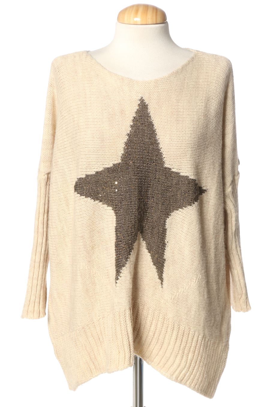 Maglione de Made in italy de la talla L, de color beige