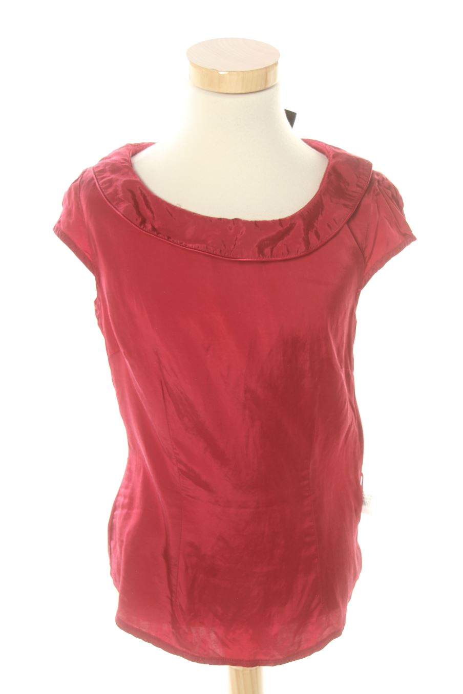 Blusa de manga corta de H&M de la talla 34, de color burdeos