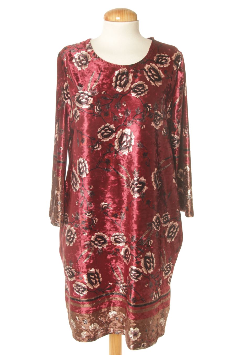Robe casual New collection de la taille L, de couleur fleurs de velours