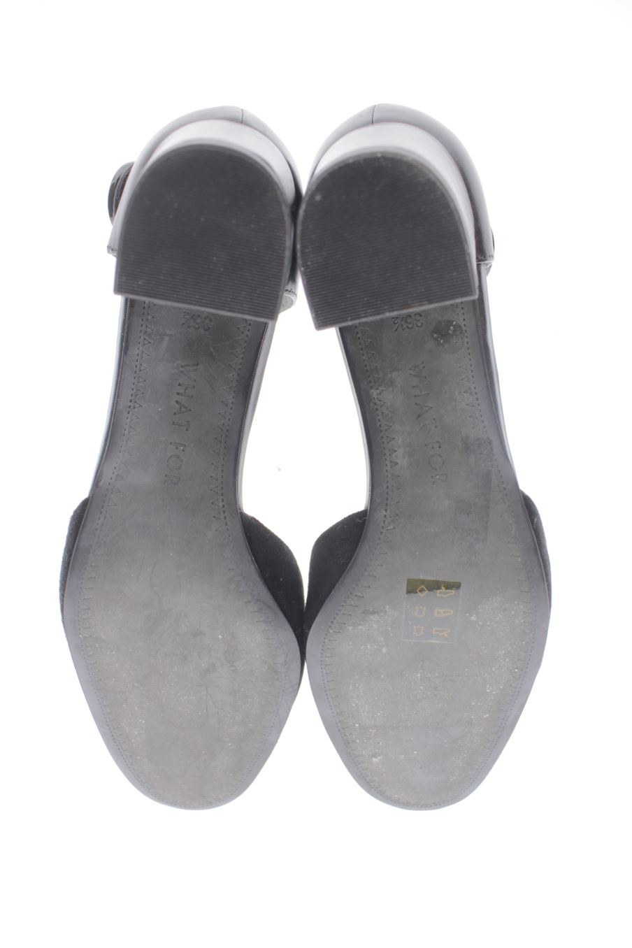 Sandalias tacon de What For de la talla 36, de color negro de