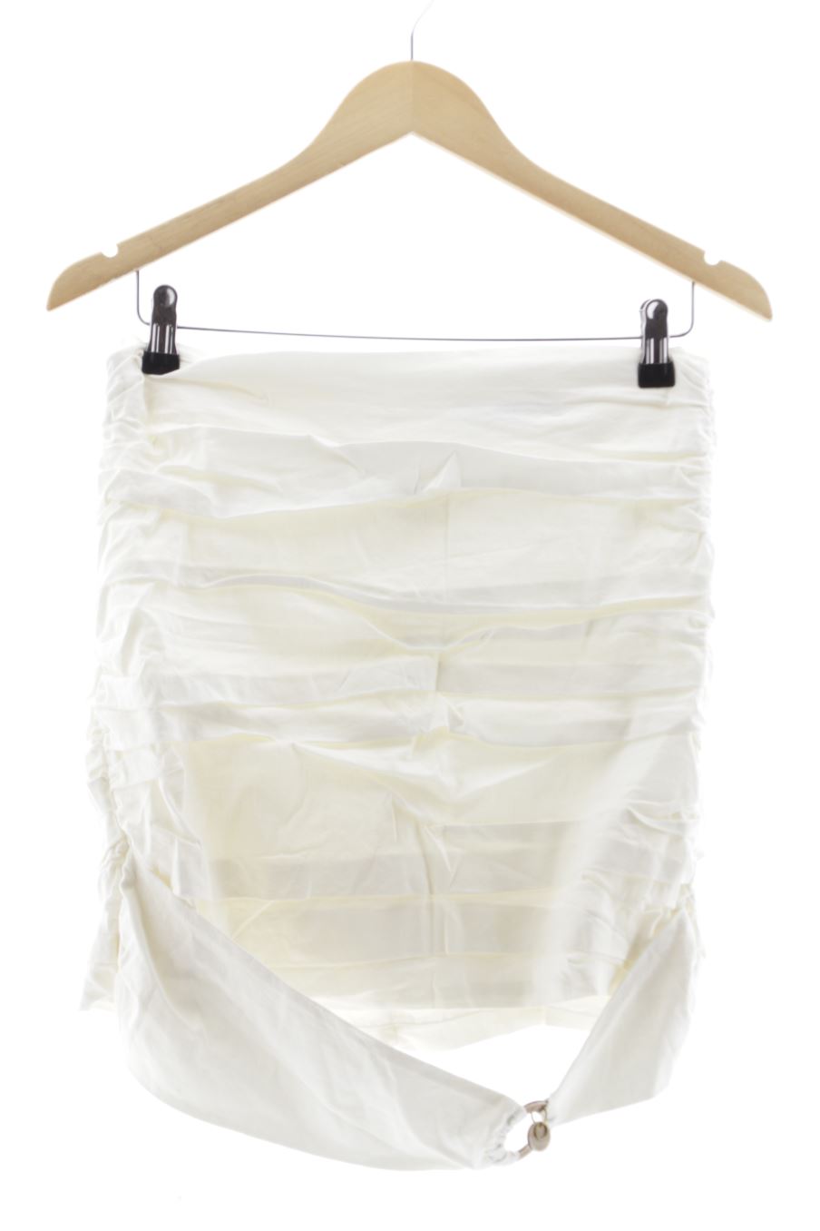 Falda de Zara de la talla L, de color blanco