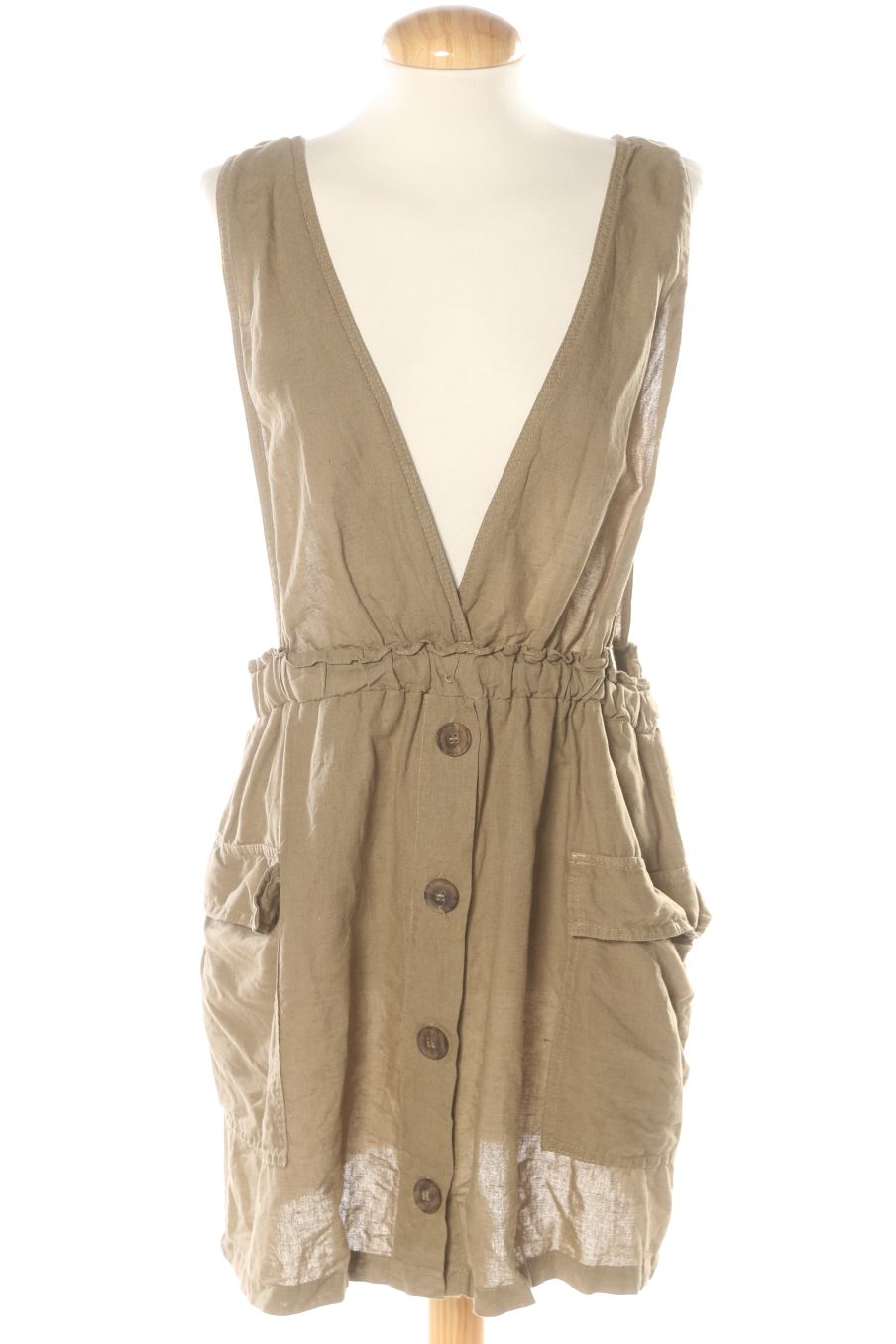 Robe casual Zara de la taille L, de couleur marron