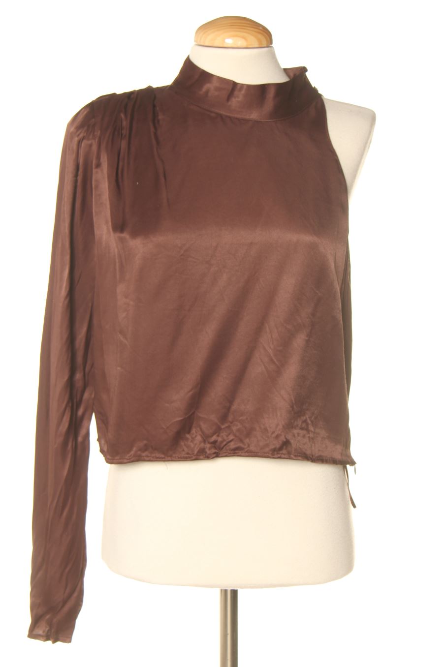 Blusa a maniche lunghe de Zara de la talla XXL, de color marrone