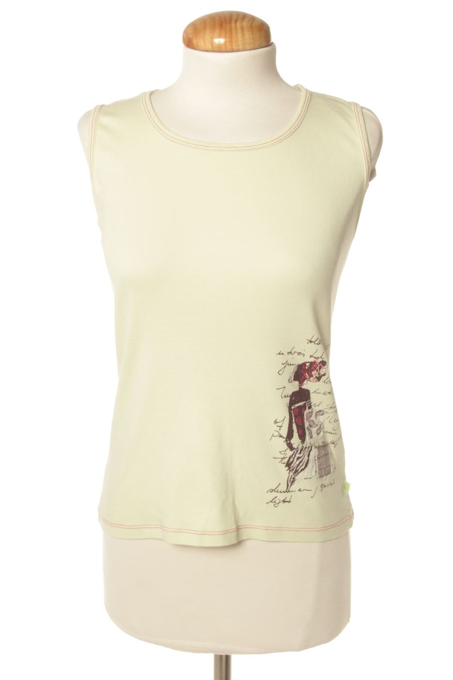 Camiseta sin mangas de TBS de la talla 36, de color verde