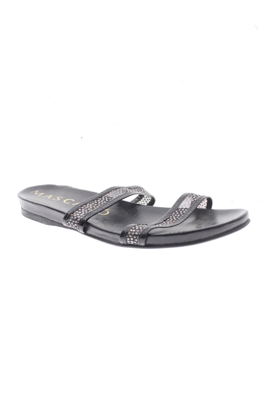 Sandalias planas de MASCARÓ de la talla 40, de color negro de