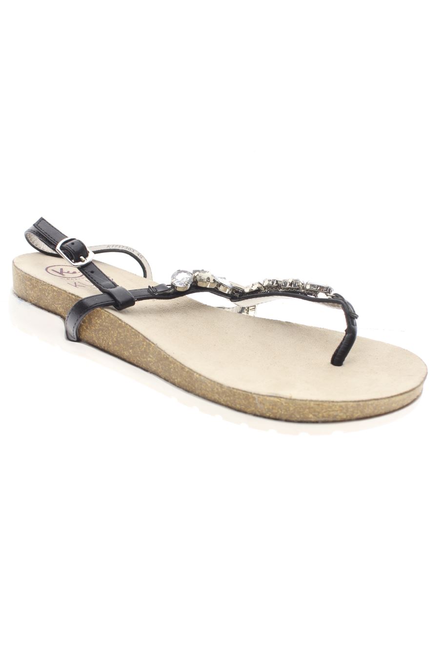 Sandalias planas de Kylie Crazy de la talla 40, de color negro de