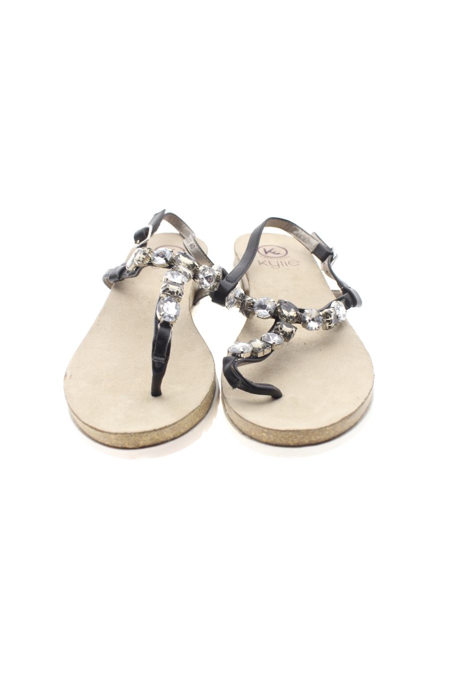 Sandalias planas de Kylie Crazy de la talla 40, de color negro de