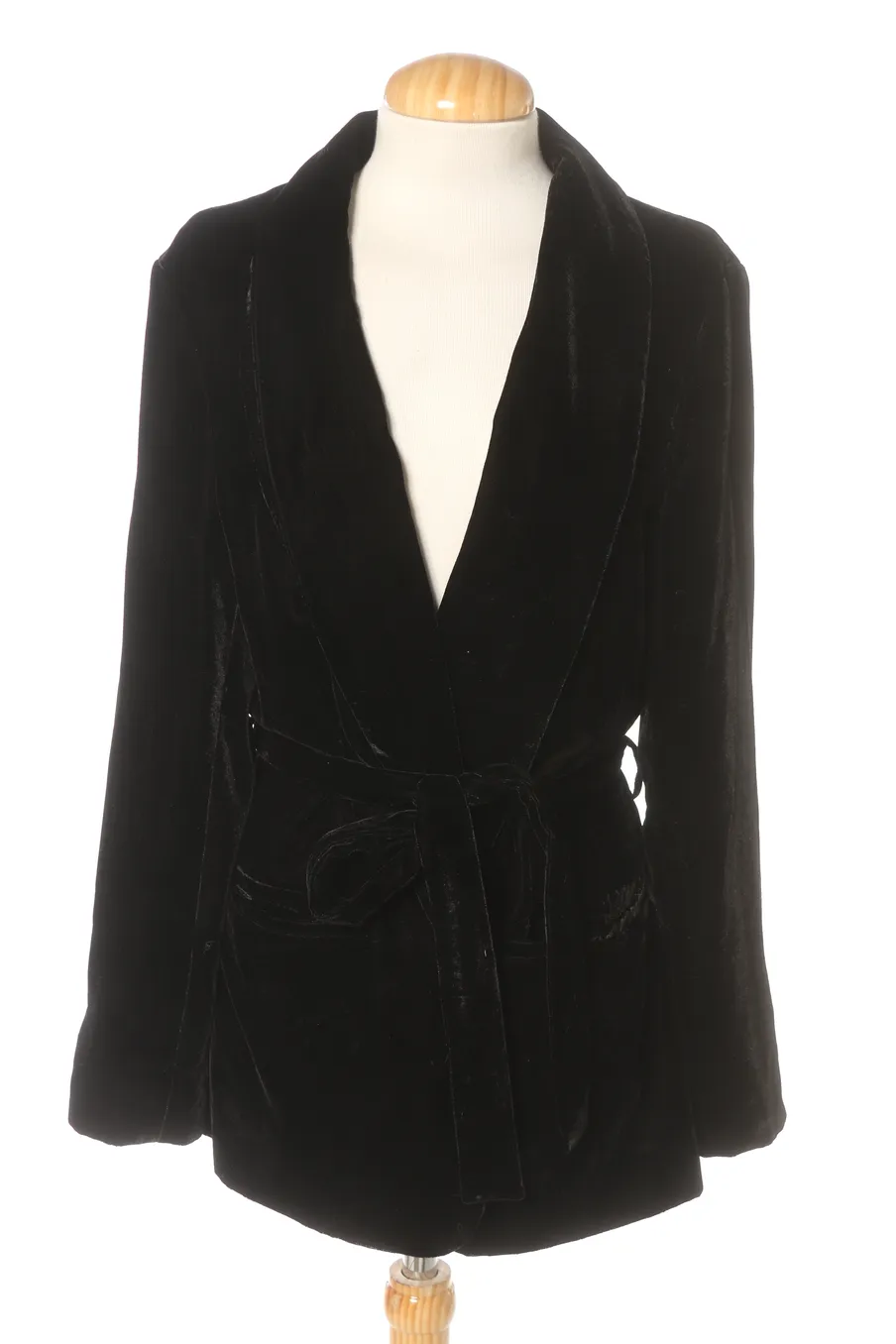 Blazer Zara de la taille L, de couleur noir de velours