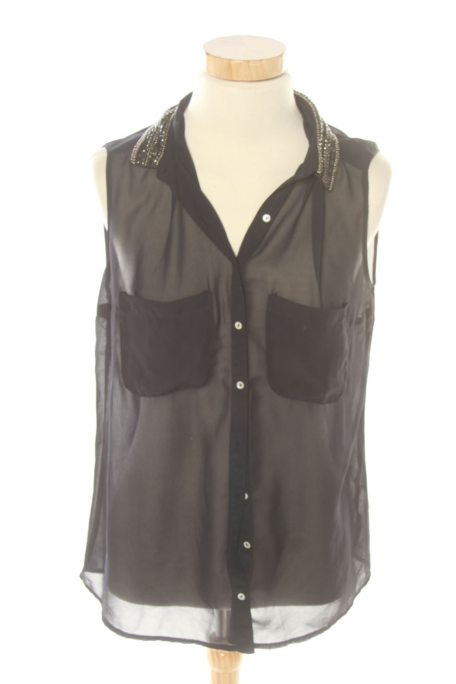 Camisa sin mangas de Trf (ZARA) de la talla M, de color azul marino