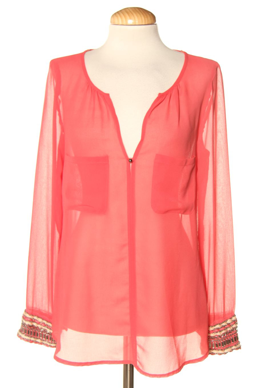 Langärmelige Bluse von Trafaluc Größe M, Farbe Rosa, für