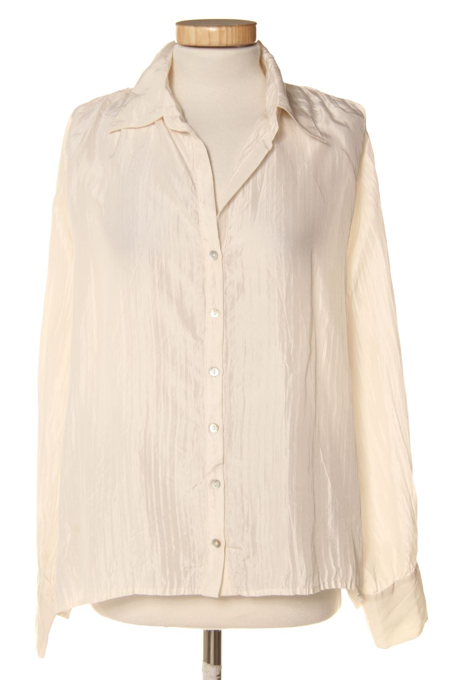 Chemise La City de la taille L, de couleur beige de soie
