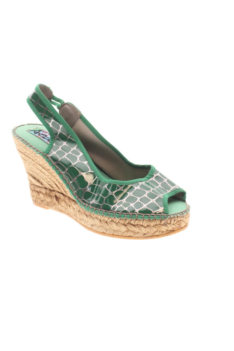 Sandalias tacon de Aedo de la talla 37, de color verde de
