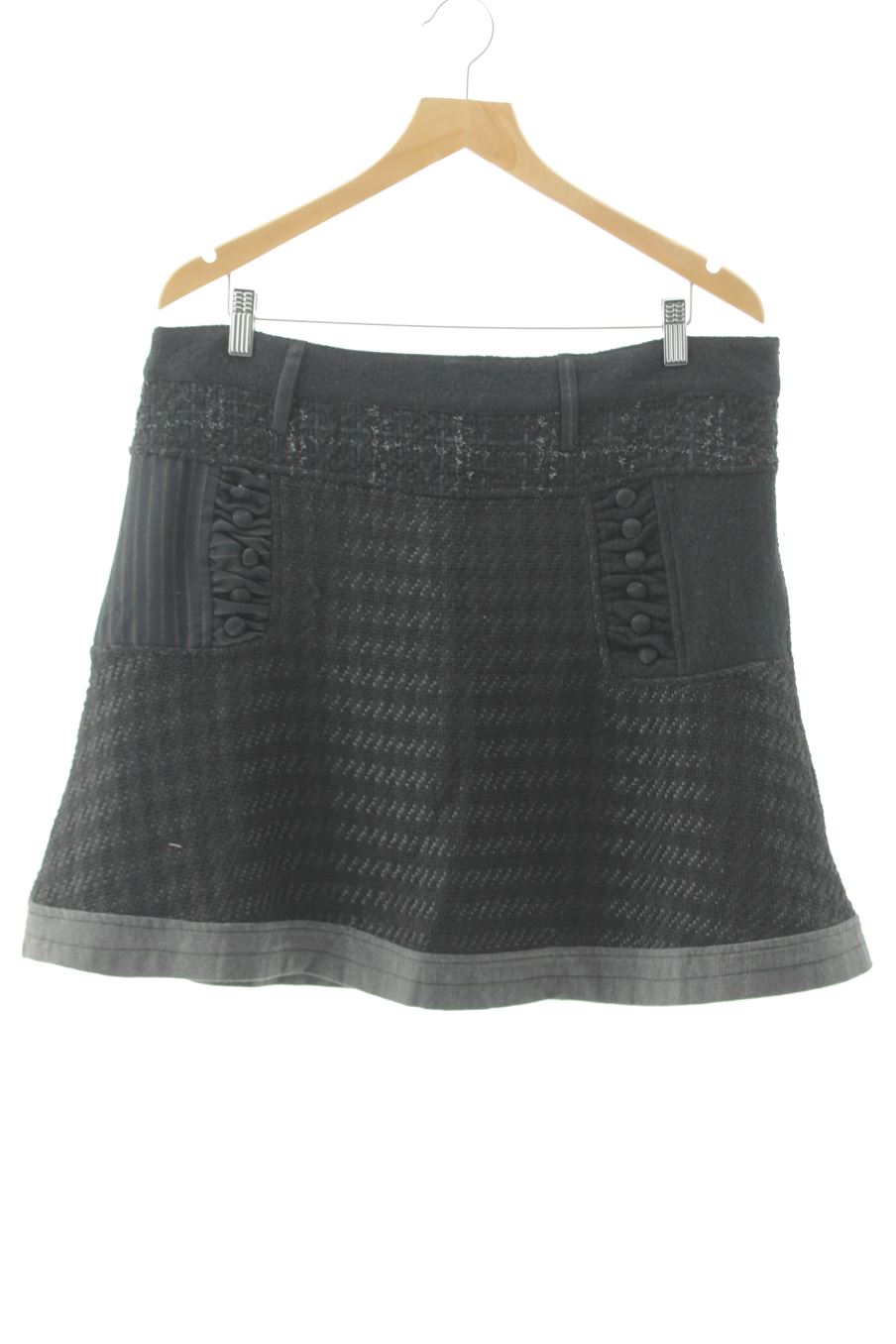 Aufwändiger Rock von Desigual Größe 44, Farbe Schwarz, für