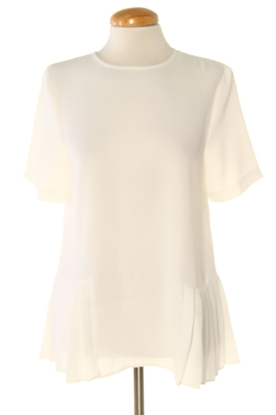 Blouse à manches courtes Zara de la taille XS, de couleur blanc
