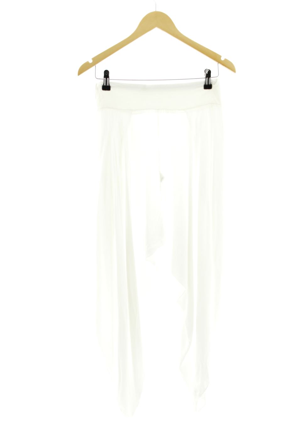 Pantalón Casual de Made in italy de la talla M, de color blanco