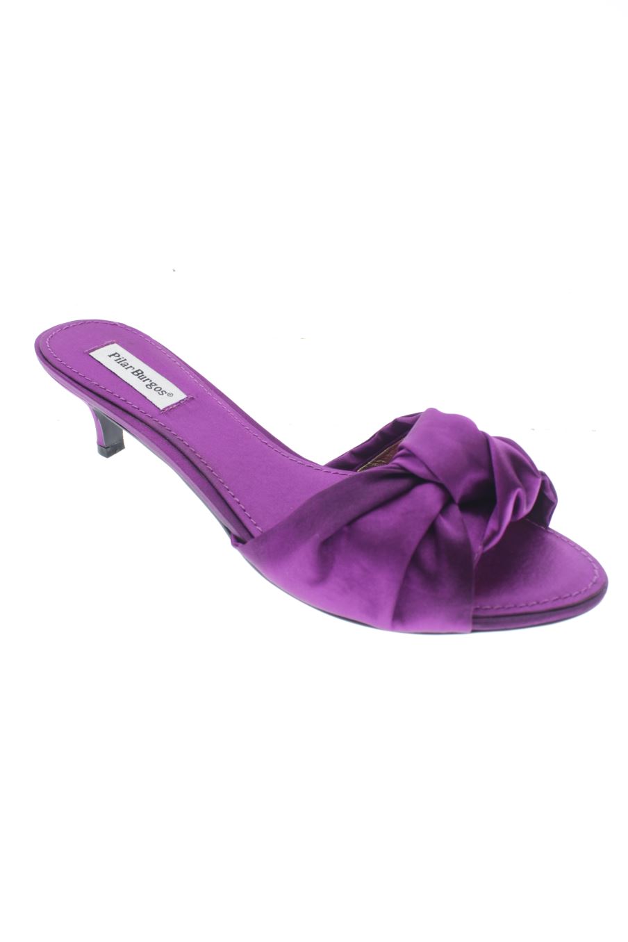 Sandalias tacon de Pilar Burgos de la talla 41, de color morado de