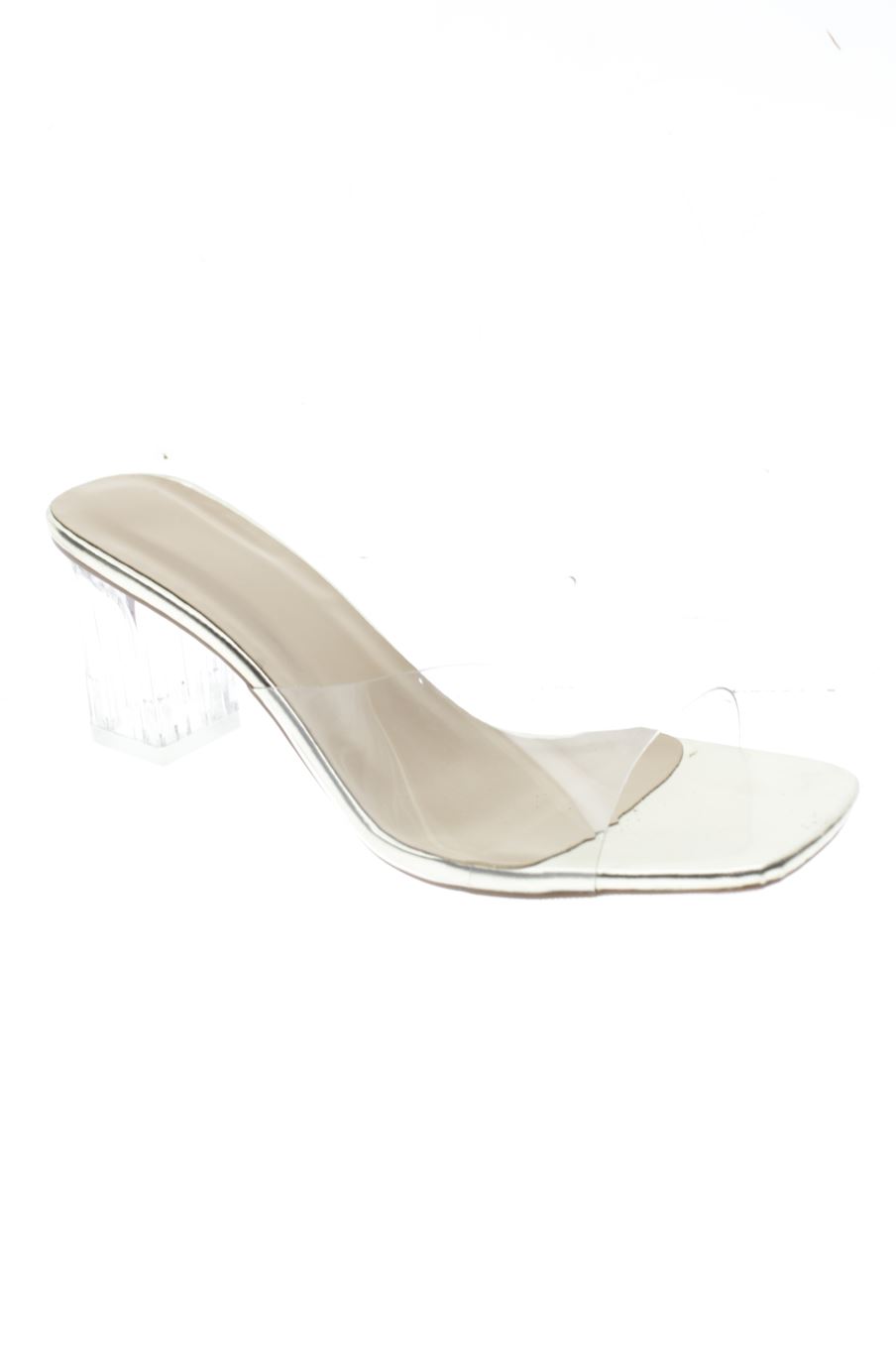 Sandalias tacon de PERCENTIL de la talla 39, de color color transparente de