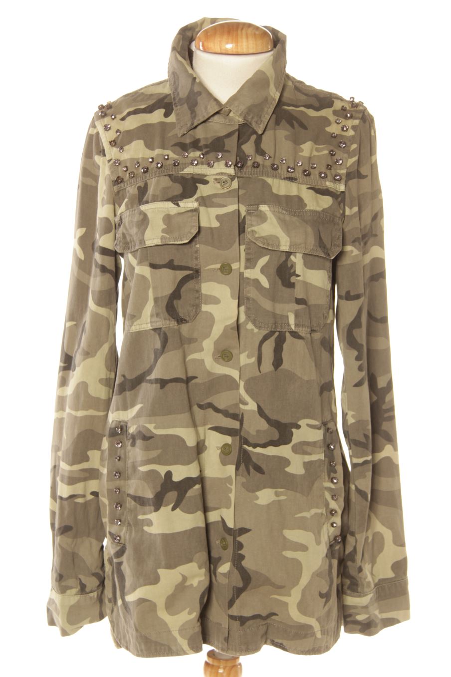 Chemise trf (ZARA) de la taille S, de couleur vert de denim