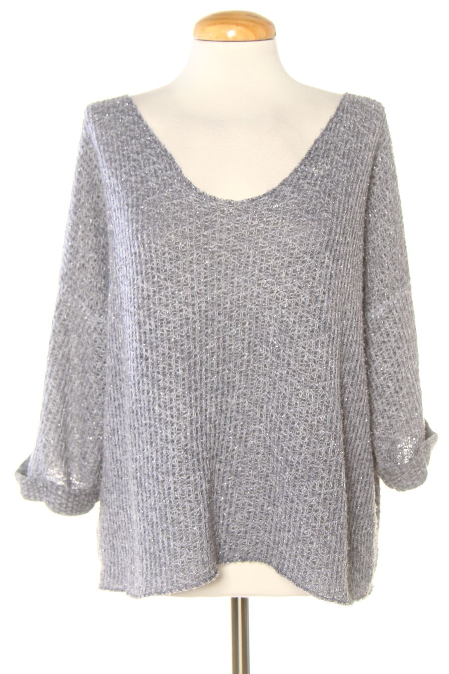 Pull Made in italy de la taille L, de couleur gris