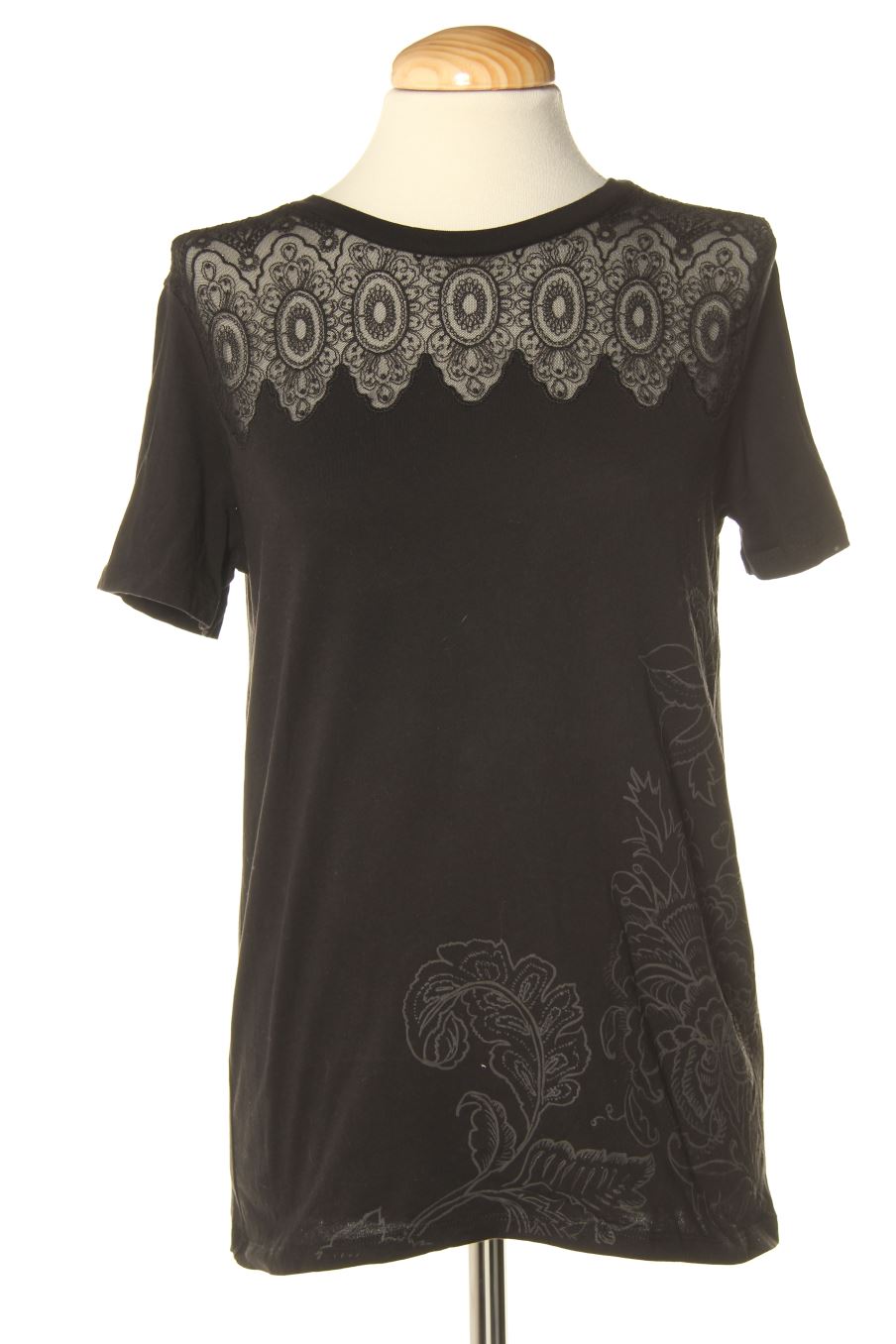 T-shirt Desigual de la taille M, de couleur noir