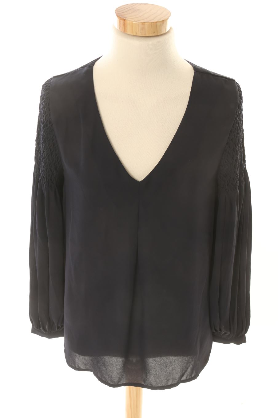 Blouse à manches longues Amitié de la taille XS, de couleur bleu marine